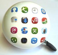 M-Wave bel ding-dong 80mm "apps" - thumbnail