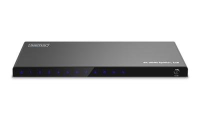 Digitus DS-55338 8 + 1 poorten HDMI-splitter LED-weergave, Met status-LEDs, Met metalen behuizing, Individueel schakelbaar, Ultra HD-geschikt 3840 x 2160 Pixel