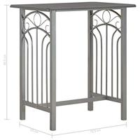 3-delige Barset hout en staal antraciet - thumbnail