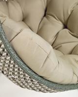 Kave Home Hangstoel met standaard 'Cira' kleur Groen/Beige - thumbnail