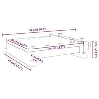 VidaXL Tafelwerkbank met bankschroef 52x44x9,5 cm massief acaciahout - thumbnail