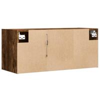 Tv-wandmeubel met LED-verlichting 80x31x35 cm gerookt eiken - thumbnail