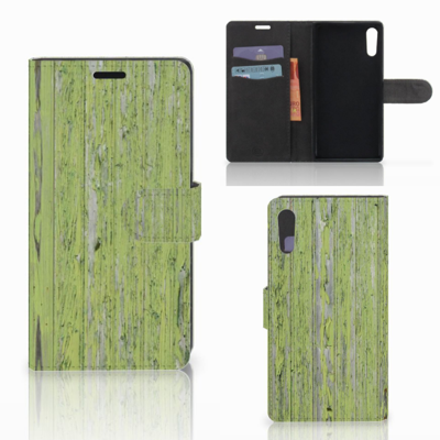 Sony Xperia XZ | Sony Xperia XZs | Book Style Case | Green Wood Sony Xperia XZ | Sony Xperia XZs | Book Style Case | Green Wood