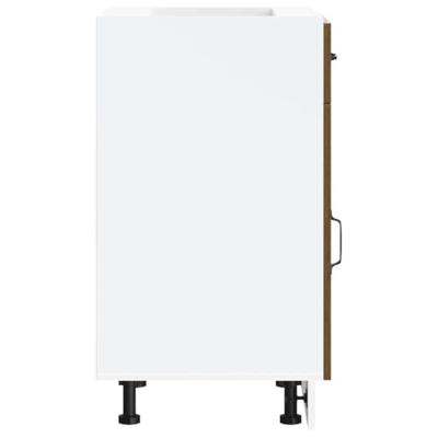 Keuken onderkast Kalmar bewerkt hout bruin eikenkleur Keuken onderkast Kalmar bewerkt hout bruin eikenkleur