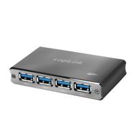 LogiLink UA0282 USB 3.0-hub Met aluminium behuizing, Met status-LEDs Space grijs - thumbnail