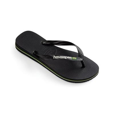 Havaianas Brasil Logo Slipper Heren Black/Black 47/48