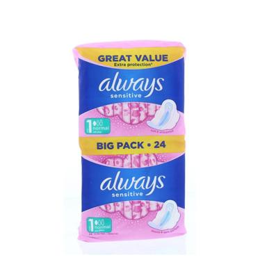 Always Maandverband Sensitive Normal Plus (24st)