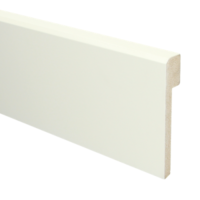 MDF Renovatieplint klassiek 120x22 voorgelakt RAL9010 - lengte240cm