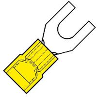 Geïsoleerde Super Vorkkabelschoen M4 voor draad 4,0-6,0 mm2 100 stuks klemko 101592 - thumbnail