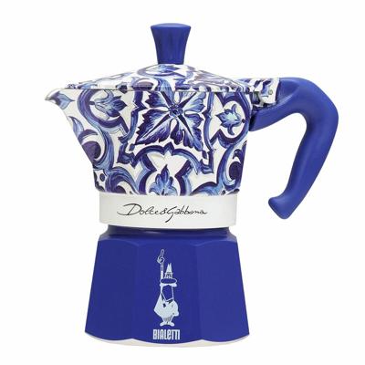 Percolator Bialetti MOKA D&G BLU MEDIT. 3T Blauw Aluminium 3 Koppar - thumbnail