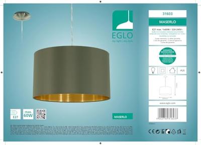 Eglo HanglampMaserlo Cappucino met goud - 31603