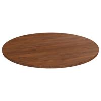 Tafelblad rond 80x1,5 cm bewerkt massief eikenhout donkerbruin - thumbnail