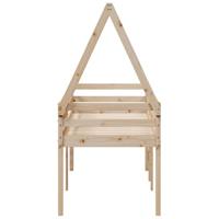 Hoogslaper met bedhuis massief grenenhout 80x200 cm - thumbnail