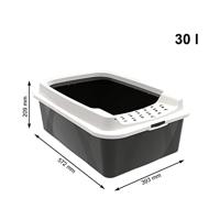 Kattenbak met randen - ROTHO MYPET - BONNIE - 57,2 x 39,3 x 20,9 cm - Zwart - thumbnail