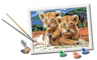 Ravensburger creart serie D little lion cubs - thumbnail