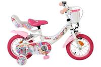 Volare unicorn kinderfiets - meisjes - 12 inch - wit - twee handremmen - thumbnail