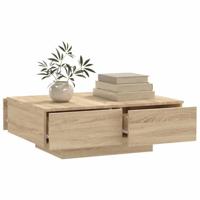 Salontafel 90x60x31 cm bewerkt hout sonoma eikenkleurig - thumbnail