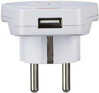 Hama Reisadapter World To Europe USB Voor 2- En 3-polige Apparaten 1x USB - thumbnail