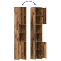 3-delige Badkamermeubelset bewerkt hout oud houtkleurig - thumbnail