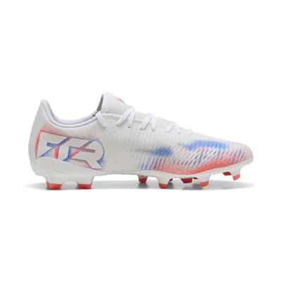 PUMA Future 8 Play Gras / Kunstgras Voetbalschoenen (MG) Wit Felrood Blauw