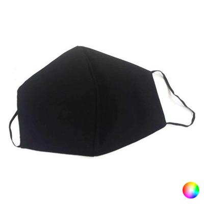 Hygiënisch en herbruikbaar gezichtsmasker gemaakt van stof Contact Kleur Blauw - thumbnail