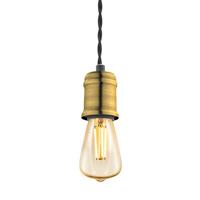 Eglo Landelijke hanglampYorth pendel zwart gevlamd goud - 32537 - thumbnail