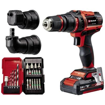 Einhell Power X-Change TE-CD 18/45 3X-Li +22 4513990 Accu-schroefboormachine 18 V 2 Ah Incl. accu, Incl. hoekadapter Einhell Power X-Change TE-CD 18/45 3X-Li +22 4513990 Accu-schroefboormachine 18 V 2 Ah Incl. accu, Incl. hoekadapter