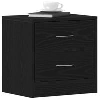 Nachtkastje 40x30x40 cm spaanplaat zwart eikenkleurig - thumbnail