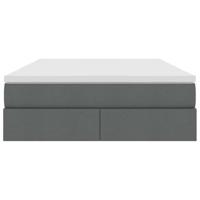 Opbergbed met matras Donkergrijs 140 x 190 cm Polyester - thumbnail