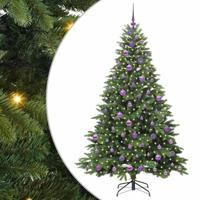 Kunstkerstboom met 300 LED met standaard Groen 180 cm PE en PVC - thumbnail
