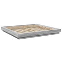Bedframe bewerkt hout grijs sonoma eikenkleurig 180x200 cm - thumbnail