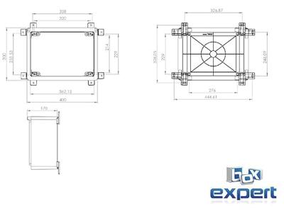 Boxexpert BXPPABSBT300400170-F01 Installatiebehuizing 170 x 300 x 400 ABS kunststof Zwart 1 stuk(s) Boxexpert BXPPABSBT300400170-F01 Installatiebehuizing 170 x 300 x 400 ABS kunststof Zwart 1 stuk(s)