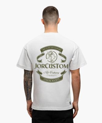 Jorcustom Ribbon Loose Fit T-Shirt Heren Wit - Maat M - Kleur: WitGroen | Soccerfanshop Jorcustom Ribbon Loose Fit T-Shirt Heren Wit - Maat M - Kleur: WitGroen | Soccerfanshop