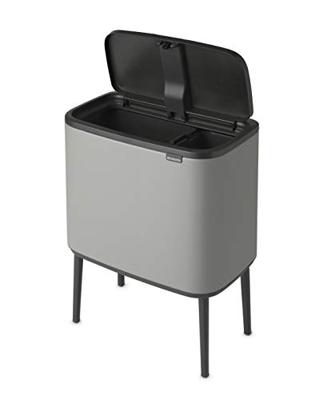 Brabantia Bo Touch Bin Afvalemmer 11 + 23 L - Mineral Concrete Grey Brabantia Bo Touch Bin Afvalemmer 11 + 23 L - Mineral Concrete Grey