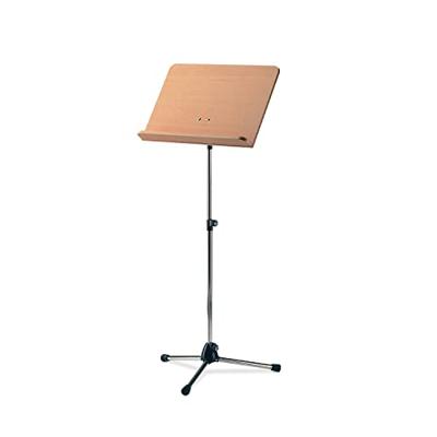 Konig & Meyer 11819 chromen partituurstatief met beuken blad