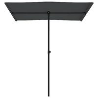 VidaXL Parasol met aluminium paal 180x110 cm antracietkleurig - thumbnail