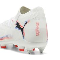 PUMA Future 8 Match IJzeren-Nop Voetbalschoenen (SG) Wit Felrood Blauw - thumbnail