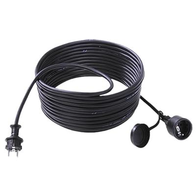 Bachmann 343.172 Stroom Verlengkabel 16 A Zwart 25.00 m H05VV-F 3G 1,5 mm²