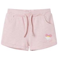 Kindershorts met trekkoord 92 gemengd lichtroze - thumbnail