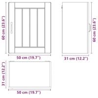 Keukenwandkast Lucca bewerkt hout hoogglans wit - thumbnail