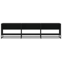 Tv-meubel 180x40x46 cm bewerkt hout zwart - thumbnail