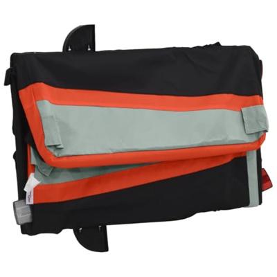 Fietstrailer 30 kg ijzer zwart en oranje - thumbnail