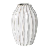 Vaas ribbel - grijs - ø13.5x20 cm - thumbnail