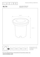 Lucide BILTIN - Grondspot Binnen/Buiten - Ø 10,8 cm - 1xGU10 - IP67 - Zwart - thumbnail