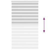 Zebra rolgordijn 120x230 cm stofbreedte 115,9 cm lichtgrijs - thumbnail