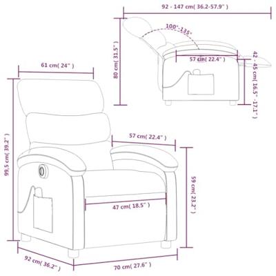 Massagestoel elektrisch verstelbaar stof donkergroen