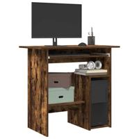 Bureau 80x45x74 cm bewerkt hout gerookt eikenkleurig - thumbnail
