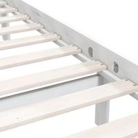Bedframe massief grenenhout wit 120x200 cm - thumbnail