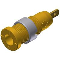SKS Hirschmann MSEB 2610 F 2,8 Au Veiligheids-labconnector, female Bus, inbouw verticaal Stift-Ø: 2 mm Geel 1 stuk(s) - thumbnail