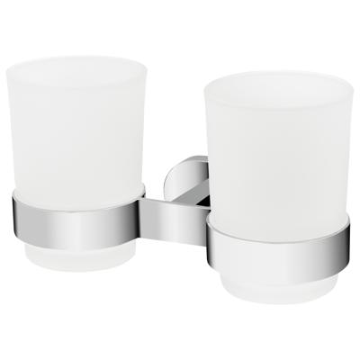 Tandenborstelhouder Haceka Gio Dubbel Glas Met Chroom Tandenborstelhouder Haceka Gio Dubbel Glas Met Chroom